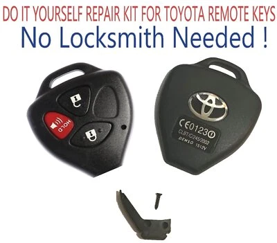 TOYOTA Yaris 2007-2014 Remote Key Shell Repair Kit 3B DIY NO Locksmith Needed - Image 1 of 3