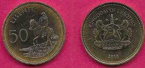 LESOTHO 50 LISENTE 2018 UNC REITER UND WERT, ARME MIT UNTERSTÜTZERN UND DATUM, L - Bild 1 von 1