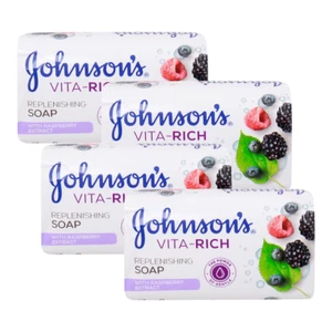 Johnson & Johnson Vita Rich Replenishing Raspberry Soap 4 x 175 g Free Shipping - Picture 1 of 2