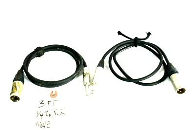 NEUTRIK 3FT ¼ TO XLR MALE ¼ TO 3 PIN XLR CABLE #7436 (LOT OF 2) - Image 1 of 3