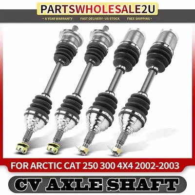 Conjunto de eje CV delantero y trasero 4 piezas nuevo para Arctic Cat 250 300 4X4 2002-2003 Foto 1 de 4