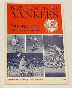 1965 Mickey Mantle Day Game Program / 18. September 1965 - Tigers at New York Yankees - Bild 1 von 1
