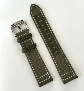 Original MIDO Ocean Star 21mm M026830A GREEN Canvas Watch Band Strap - Picture 1 of 2
