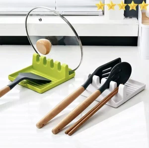 1Pcs Heat Resistant Kitchen Spoon Rest - Cooking Utensil Spatula Holder Tool US - Picture 1 of 6