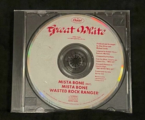Great White Mista Bone Promo CD DPRO-79682 Twice Shy Album Heavy Metal - Image 1 of 2