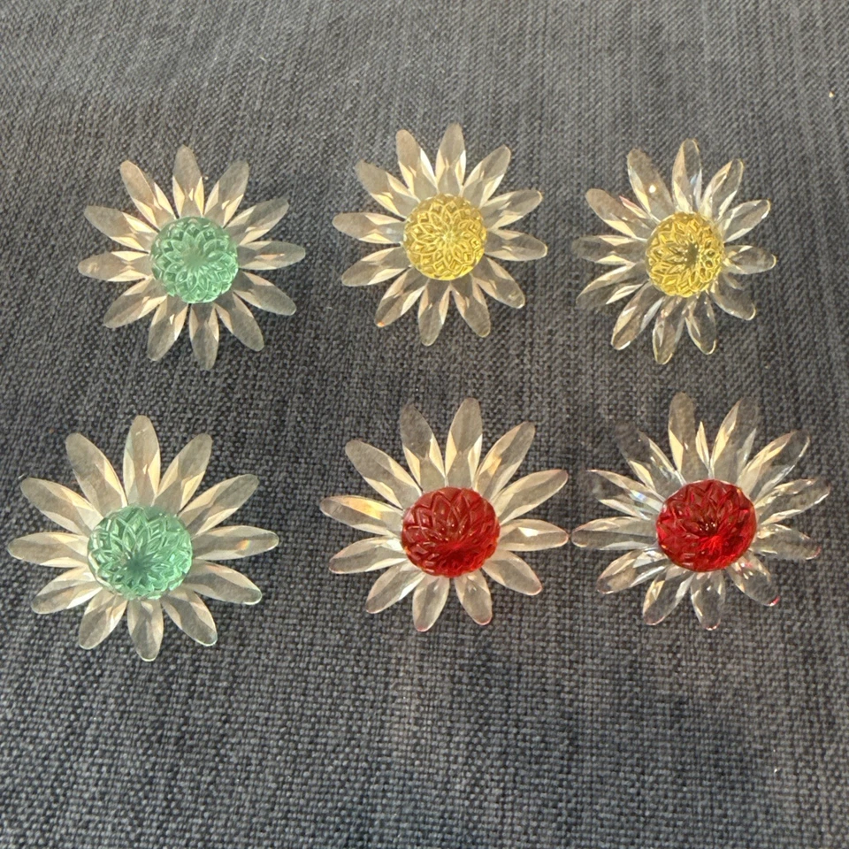 Estatuillas Margarita Margarita Cristal Plata Swarovski 6 Piezas Foto 1 de 2