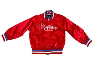 Philadelphia Phillies MLB Satin Full Zip Jacke - Größe Youth Medium - Bild 1 von 7