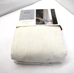 Threshold 50" x 95" Aruba Blackout Curtain Panels Sour Cream White 1 Panel - Picture 1 of 10