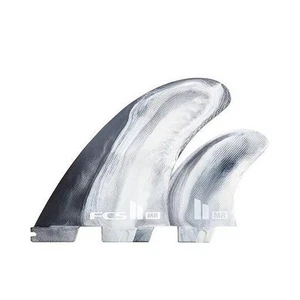 FCS II Mark Richards Black White Swirl Surfboard Fin Set Performance Core - Picture 1 of 2