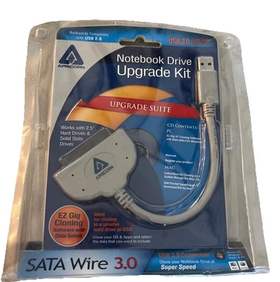 Apricon ASW-USB3-25 SATA Wire 3.0 Hard Drive Upgrade Kit PC & Mac w/CD - Image 1 of 3