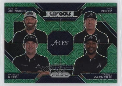 2024 Prizm LIV Golf Team Cards Green Mojo /54 Pat Perez Dustin Johnson Rookie RC - Image 1 of 2
