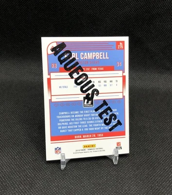 2018 Donruss Earl Campbell “AQUEOUS TEST” SSP CASE HIT No. 275 THE TYLER ROSE 🌹 - Image 1 of 4