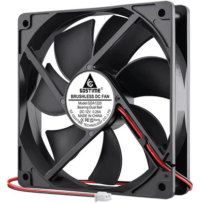 Dual Ball Bearings 120mm x 120mm x 25mm 5 inch 12v Brushless DC Cooling Exhau... - Image 1 of 4