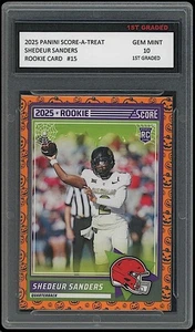 Tarjeta de novato Shedeur Sanders 2025 Panini Score A Treat #15 Browns primer grado 10 - Imagen 1 de 1