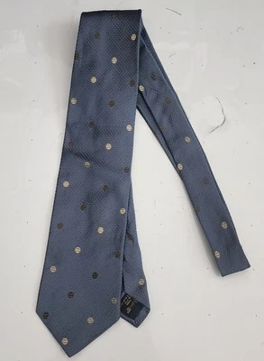 Ermenegildo Zegna Silk Tie Woven Necktie Polka Dot Italy 3.5"x58.5" - Image 1 of 4