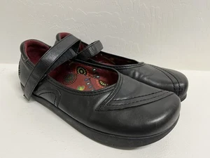 Scarpe Kalso Earth taglia 9B Echelon soletta superiore in pelle nera Mary Jane cinturini - Foto 1 di 17