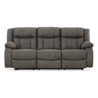 Signature Design by Ashley First Base Gunmetal Reclining Sofa - Image 1 of 4