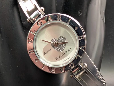 🔥 RELOJ BVLGARI B-zero1 BZ35S DOBLE CORAZÓN DIAMANTE CUARZO DAMAS CORREA SS FUNCIONA Foto 1 de 4