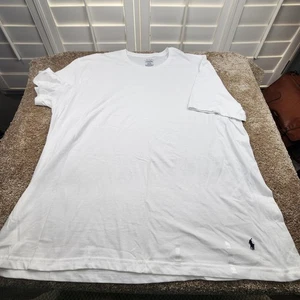Polo Ralph Lauren Classic Fit Cotton T-Shirt Mens 3XL Crew Neck White Pony - Picture 1 of 5