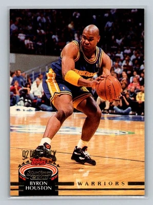 1992-93 Stadium Club Rookie RC #350 Byron Houston Golden State Warriors - Image 1 of 2