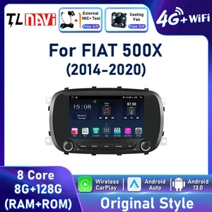 Car Radio For Fiat 500X 14 -20 Stereo Player GPS Navigation Carplay Android Auto - Picture 1 of 39
