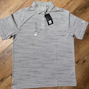 NWT Walter Hagen (Msrp $70) Men’s P11 Crisp White Monument Grey Polo Sz L - Picture 1 of 7