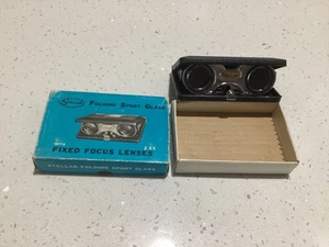 VINTAGE STELLAR Folding Binocular Sport Opera Glass Coated Lens ~ Japan 2.5X - Picture 1 of 6
