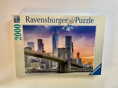 Ravensburger 2000 piece puzzle New York Skyline Bridge, NEW - Image 1 of 4