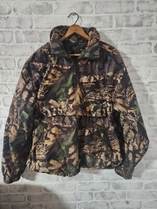 Trebark Big Woods Mens Camo Reversable Pullover Jacket Hooded - Size Medium - Picture 1 of 16