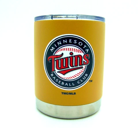 Minnesota Twins MLB Stainless Steel Lowball Whisky Rocks Tumbler 12 oz Canyon Cover