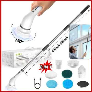 Electric Spin Scrubber,Cordless Electric Cleaning Brush with 9 Replaceable Brush - Picture 1 of 17