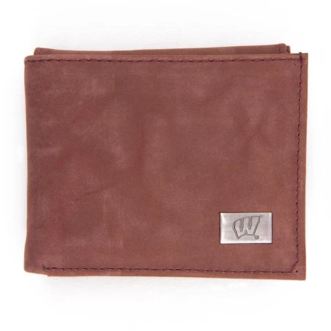 University of Wisconsin Badgers Wallet Bifold Leather Wallet Cover
