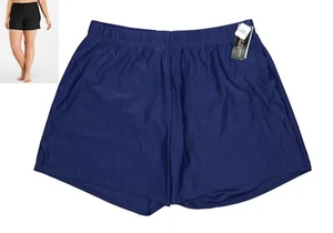 Island Escape Plus Size Brief Lined Solid Color Women's Swim Shorts NWT - Picture 1 of 2