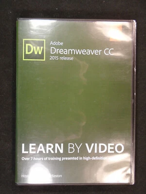 ADOBE PRESS Learn By Video DREAMWEAVER CC Peachpit Web Design DVD-ROM RARE 2015 - Image 1 of 4