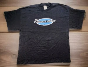 Vtg Y2K Gildan Crew Neck Sun Art Virginia Beach Mens XXL T-Shirt Deadstock Neck - Picture 1 of 9