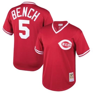 Banco Joven Mitchell & Ness Johnny Rojo Cincinnati Reds Colección Cooperstown - Imagen 1 de 3