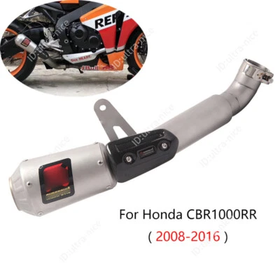 Silenciador deslizable 47 mm tubo de escape para motocicleta Honda CBR1000RR 2008-2016 EE. UU. Foto 1 de 4