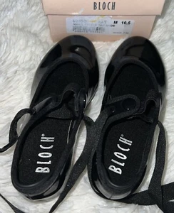 New Bloch Annie Tyette Tap Shoes Black Patent Girls Dance Size 10.5M - Picture 1 of 5