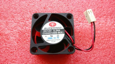 1PC SUPERRED 4020 CHA4012EB-M(E) DC12V 0.24A 4CM 2-wire ball cooling fan - Image 1 of 2