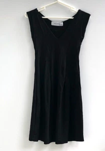 Zara Collection Black V-Neck Cap Sleeve Black Dress Size Medium - Picture 1 of 4