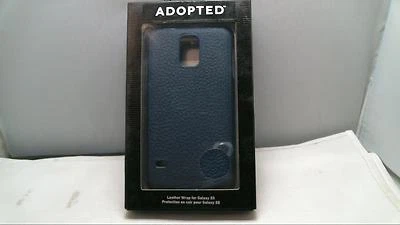 Funda protectora a presión envolvente de cuero ADOPTADA para Samsung Galaxy S5 S 5 azul marino Foto 1 de 4