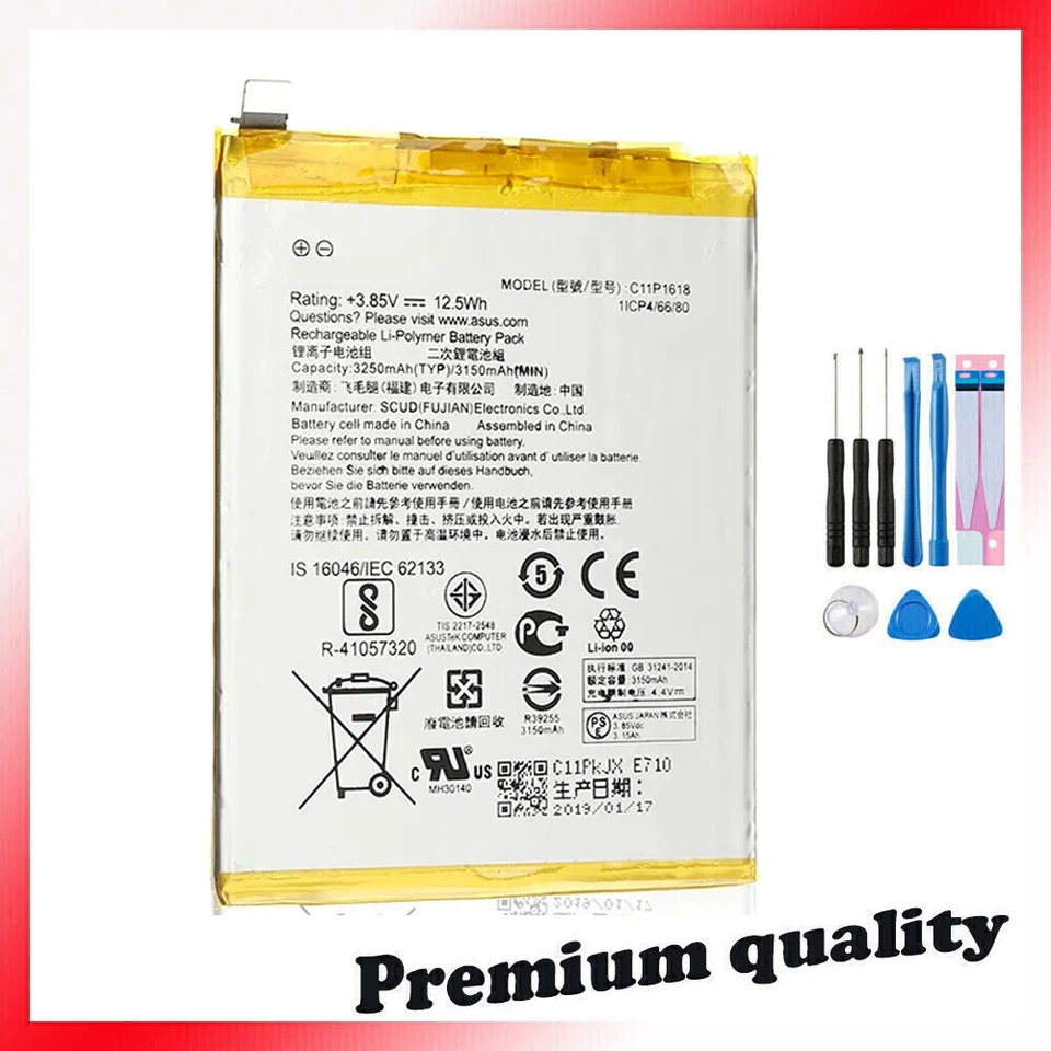 C11P1618 4750mAh Internal Battery For ASUS Zenfone 4 Z01KD ZE554KL + Tools - Image 1 of 1