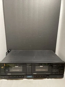 Sansui D550 WR High Speed Dual Cassette Player W/ Auto Reverse Lights Up AS IS - Picture 1 of 12