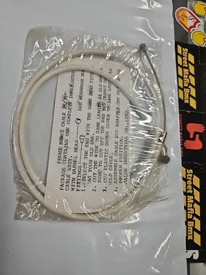 Vintage White Bike Front Brake Cable Fit Old School Non Potts Mod Era SE NEW  - Image 1 of 4