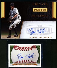 2012 PANINI THE NATIONAL PRIVATE SIGNINGS RYAN TATUSKO (2) AUTOGRAPHED CARDS COA