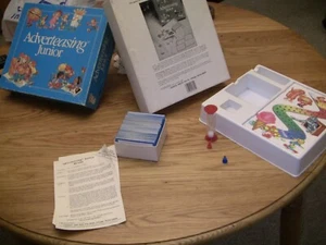 Vintage Adverteasing Junior 1989 Trivia Board Game 100% Complete - Picture 1 of 7