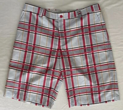 Sligo Golf Shorts Mens Sz 36 (36.5x10) Plaid Flat Front Urban Prep Athleisure - Image 1 of 4