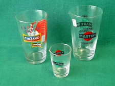 VECCHI BICCHIERI COCKTAIL IN VETRO DOSATORI VINTAGE MARTINI CINZANO. BO30