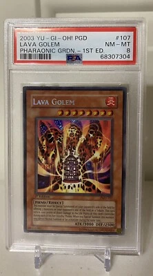 Yu-Gi-Oh! Lava Golem 1st Edition Secret Rare PGD-107 PSA 8 NM-MT Holo Bleed - Image 1 of 4