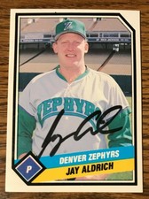 JAY ALDRICH MILB Denver Zephyrs 1989 CMC Auto Autographed Signed #1 Card